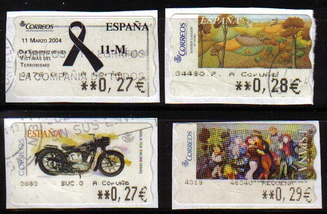 LOTE Sellos 05 (04) ATMS VARIOS SIN REPETIR Usados